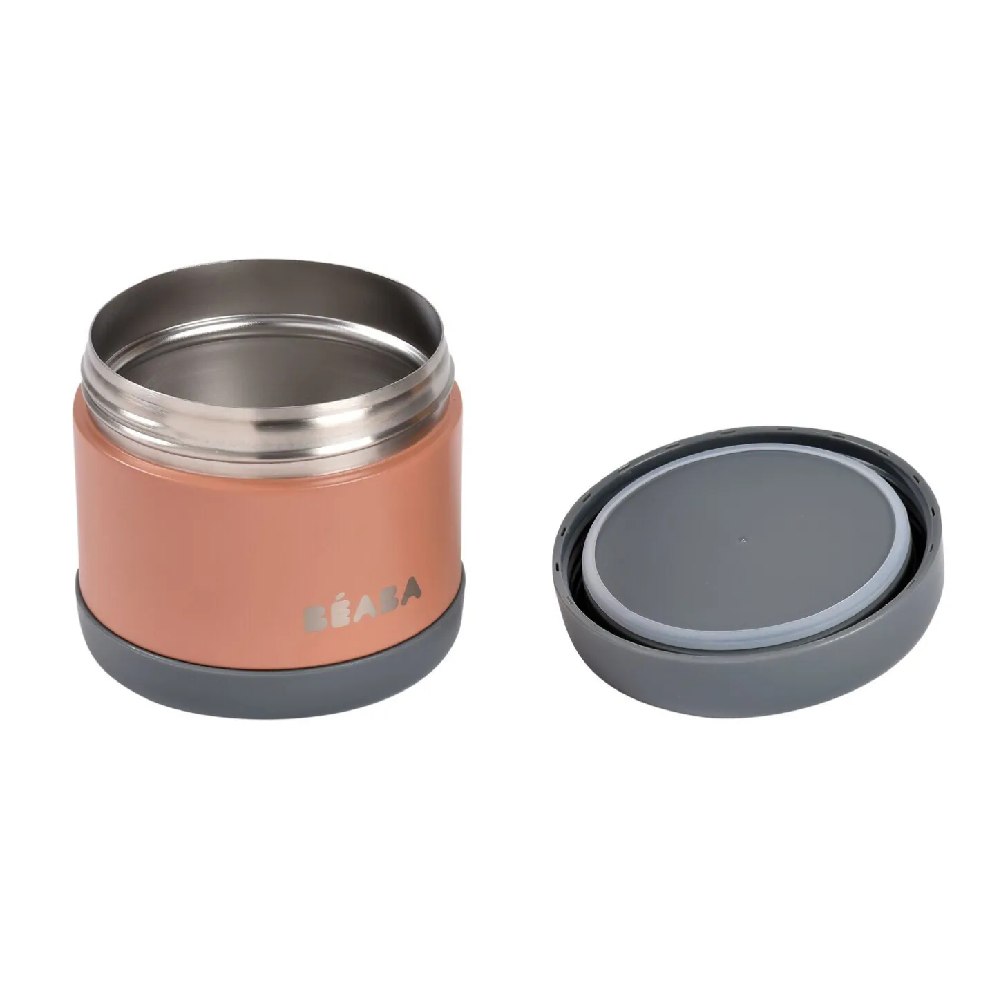 BÉABA Goûter Sain|Pots De Conservation<Thermo-portion inox 500ml Gris minéral/Terracotta